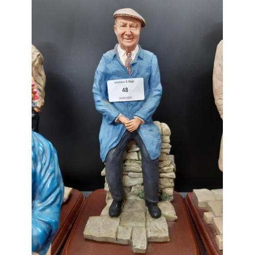 48 - A set of six Danbury Mint BBC “Last of the summer wine” figurines comprising 'Clegg', 'Compo', 'Aunt... 