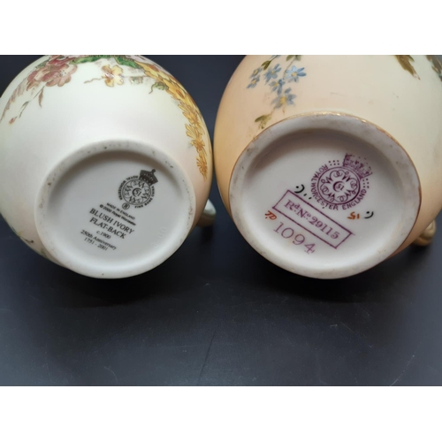 50A - Two Royal Worcester Blush Ivory flat-backs to include a 250th anniversary (1751-2001) and a larger 1... 