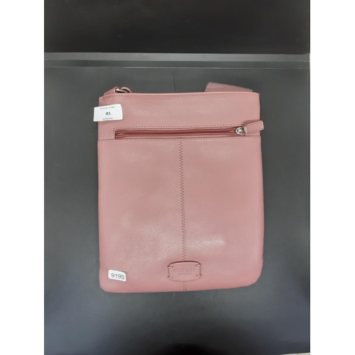 81 - An as new ladies ‘Radley London’ pink leather shoulder / hand bag