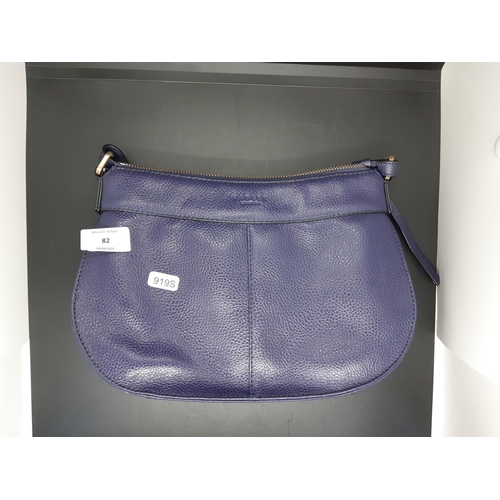 82 - A ladies ‘Radley London’ purple leather shoulder / hand bag