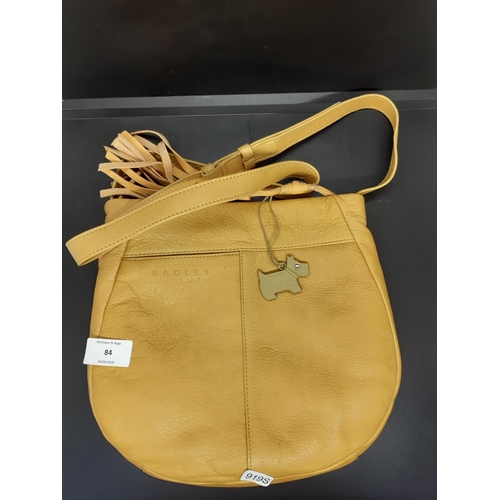 84 - A ladies ‘Radley London’ yellow leather shoulder / hand bag