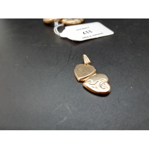 117 - A collection of hallmarked 9ct gold jewellery comprising a large pair of earrings with etched design... 