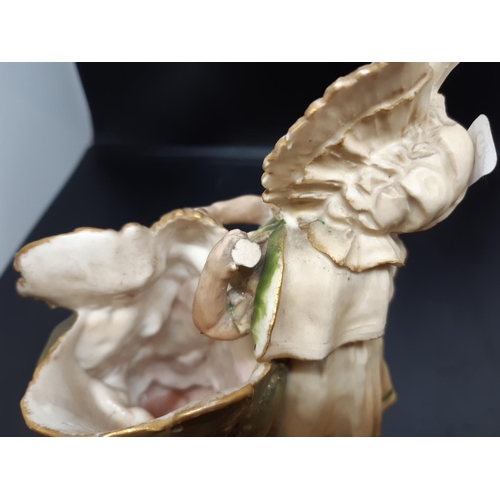 12 - An early 20th century Austrian Ernst Wahliss Vienna porcelain figural vase circa 1910 - 1918 with E ... 