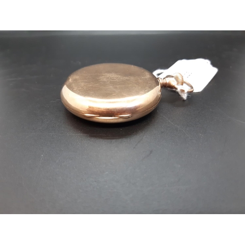 125 - A Circa 1920s hallmarked 9ct gold Record Swiss gents pocket watch with gold case produced by Aaron L... 