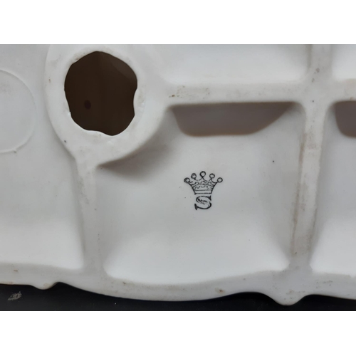 14 - A late 19th/early 20th century Sitzendorf style porcelain figurine of two musicians, a lady playing ... 