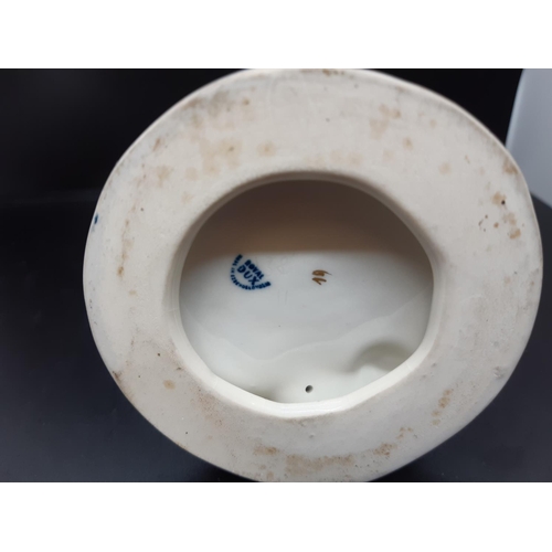 15 - A Royal Dux Bohemia cobalt blue and gold Rococo style male dancer figurine with blue back stamp