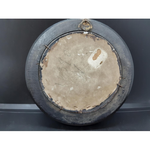 35 - Two 19th century Italian Polychrome Majolica circular relief plaques, one depicting Venus and Mars k... 