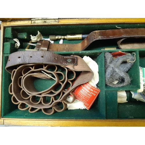 46 - A late 19th/early 20th century brown leather shotgun case, the exterior having heavy duty brass corn... 