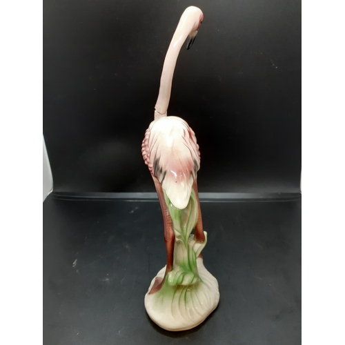 8 - Three porcelain flamingo figurines to include a Goebel example, Austrian Keramos and a Carl Ens Volk... 