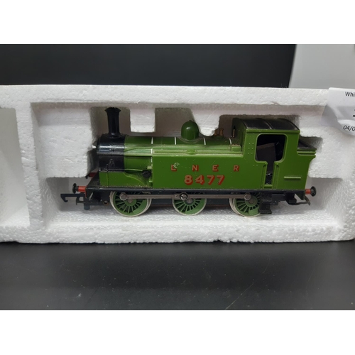 126 - Three model railway ‘OO’ gauge locomotives to include a Hornby LNER R252 0-6-0 8477 in green livery,... 