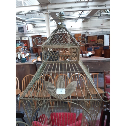 150 - A modern French style wrought iron bird cage