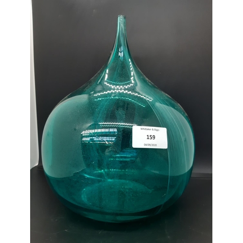 159 - A contemporary blue Mdina style art glass onion vase