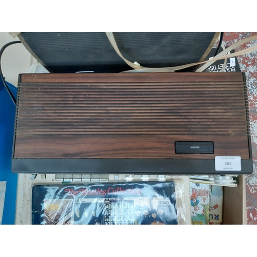 161 - Three pieces of vintage hi-fi equipment to include a Lloytron J245L clock radio, Pye model Q3 portab... 