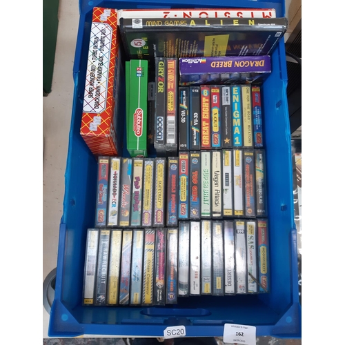 162 - A box containing a large collection of Sinclair ZX Spectrum games (both 48k and 128k games) to inclu... 