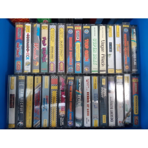 162 - A box containing a large collection of Sinclair ZX Spectrum games (both 48k and 128k games) to inclu... 