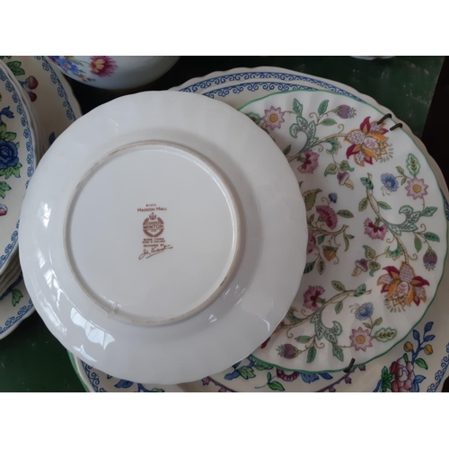 198 - A collection of mixed china to include ‘Minton Haddon Hall’ side plates, ‘Masons Regency’ dinner war... 