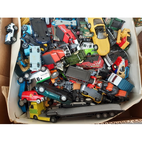 202 - Two boxes containing a large collection of die cast vehicles to include Days Gone By, Corgi, Maisto ... 