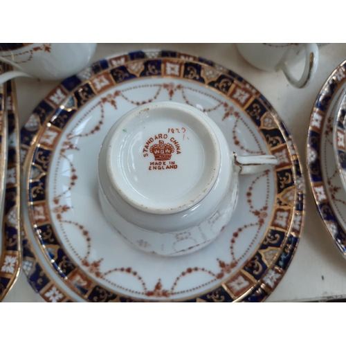 211 - A 45 piece Edwardian Imari style ‘Standard’ tea set together with an Edwardian seven piece Paragon c... 