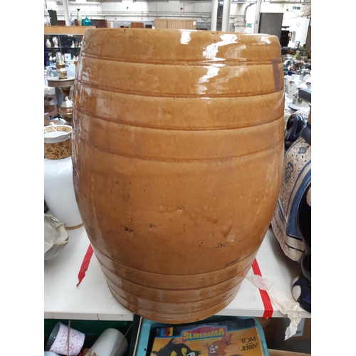 215 - A large salt glazed Price Of Bristol stoneware barrel - measuring approx. 55cm in height