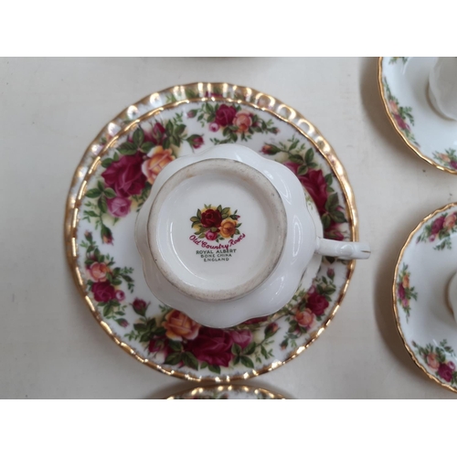 240 - Approximately 52 pieces of Royal Albert ‘Old Country Roses’ dinnerware comprising trios, cake plate,... 