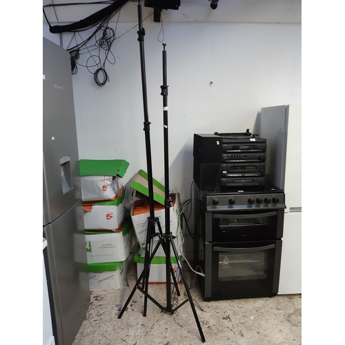 755 - A pair of black Emart lighting rig stands