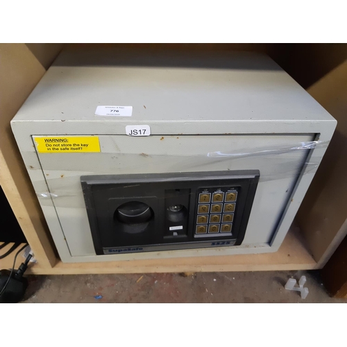 776 - A grey Supasafe SS25 digital safe