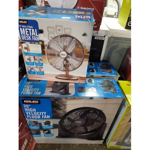 890 - Three boxed Arlec electric fans, two 20