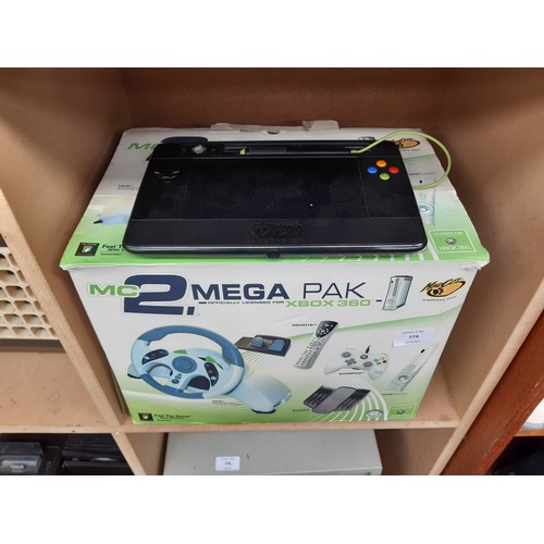 774 - A boxed Mad Catz MC2 Xbox 360 mega accessory pack together with a uDraw game tablet