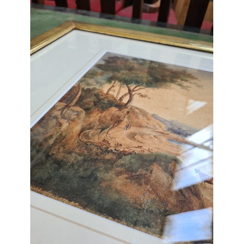 140 - A well detailed 19th century watercolour of a Scottish Highland farming scene with a mountain, lake,... 