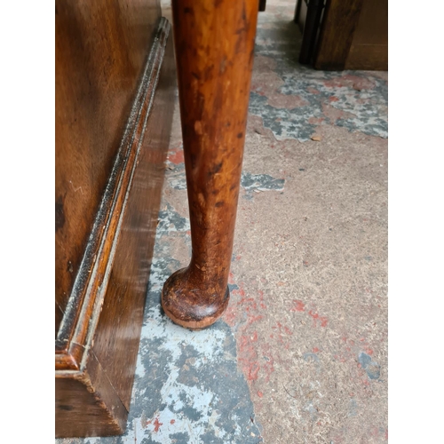 528 - A Georgian mahogany side table on cabriole supports with one drawer - measuring approx. 73cm high, 7... 