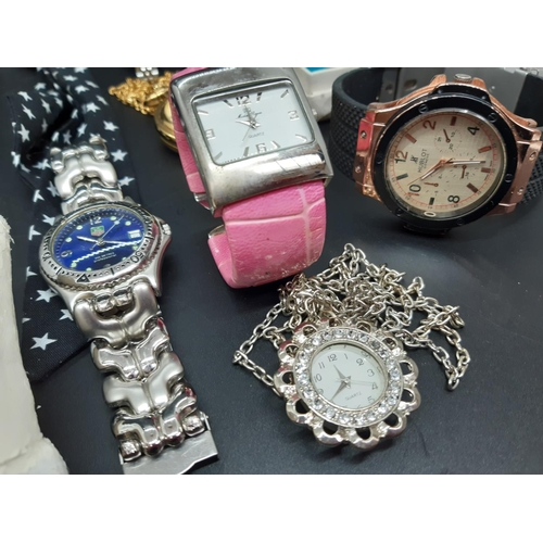 66 - Twenty two various ladies and mens fashion wristwatches