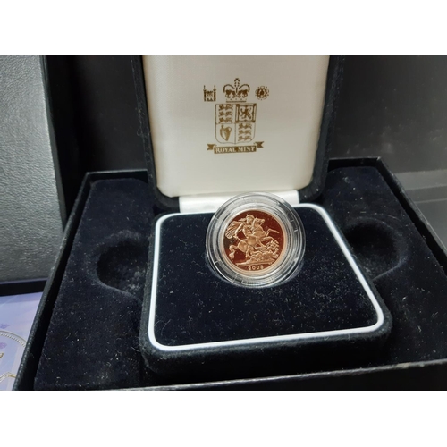 74 - A cased Royal Mint 2003 gold proof sovereign - limited edition no. 2371 of 15000, total weight 7.98 ... 