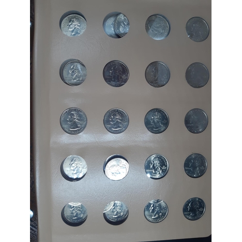 139 - A Dansco Archival slipcased coin album containing 100 Statehood commemorative quarters to include De... 