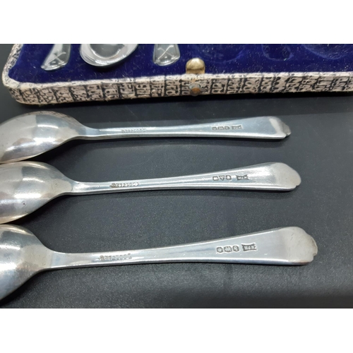 94 - Six hallmarked silver golfing teaspoons by Walker & Hall to include four hallmarked Chester dated 19... 