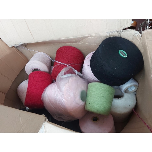 705 - A large quantity of wool and cotton reels (wagon not included)