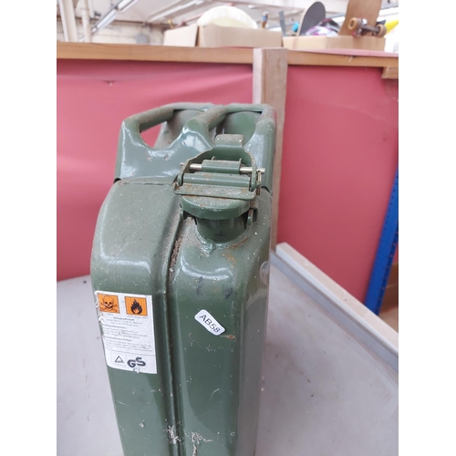 744 - A green army style 20L jerry can