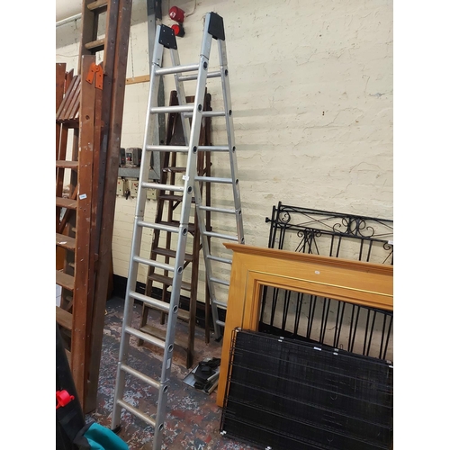 780 - An aluminium multi purpose work ladder