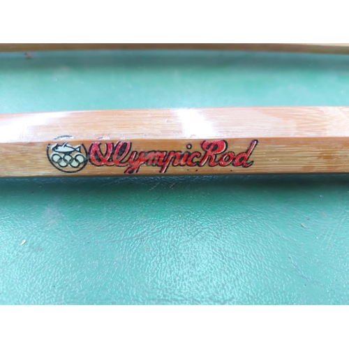 901 - A 6' Olympic split cane boat rod