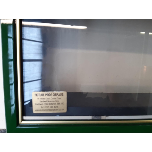 167 - Two good quality wall mountable model display cases to include one with etched 'LNER' to glass front... 