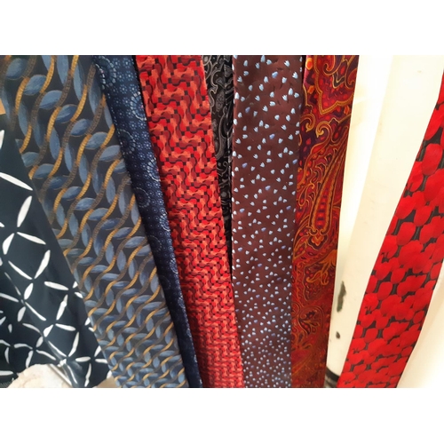 186 - A collection of twelve good quality mens ties to include two Burberry, two Robin Ruth, Jaeger, Lanvi... 