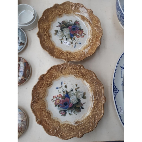 195 - Six piece of mixed china to include a Furnivals Ltd. blue and white oval serving plate, blue and whi... 