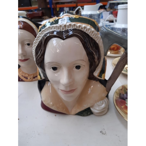 207 - A complete set of six Royal Doulton Henry VIII's wives character jugs