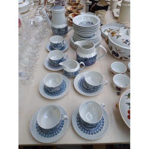 221 - A mid 20th century approx. 34 piece Spanish Castillian part coffee and dinner service