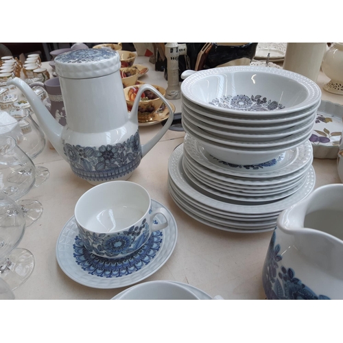 221 - A mid 20th century approx. 34 piece Spanish Castillian part coffee and dinner service