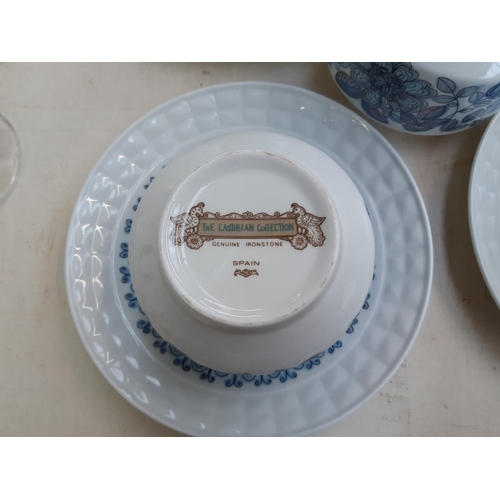 221 - A mid 20th century approx. 34 piece Spanish Castillian part coffee and dinner service