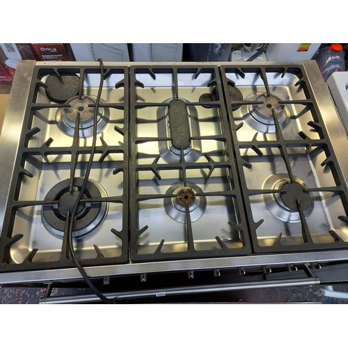 1051 - Three items to inclue a Smeg stainless steel 90cm duel fuel cooker with six gas burners and electric... 