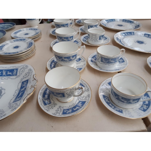 228 - An approx. 40 piece Coalport Revelry part tea/coffee set comprising two large plates (26cm), six cof... 