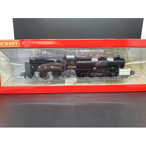 291 - A boxed Hornby R3088 LNER 3755 2-8-0 Thompson class '00' gauge locomotive and tender in black livery