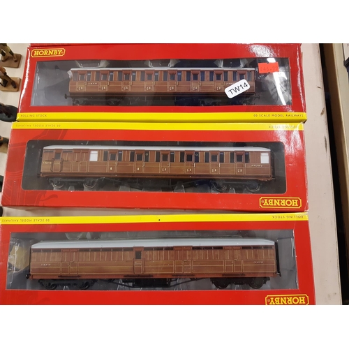 294 - Nine boxed Hornby '00' gauge passenger coaches to include LNER Gresley Suburban 1st class coach, LNE... 