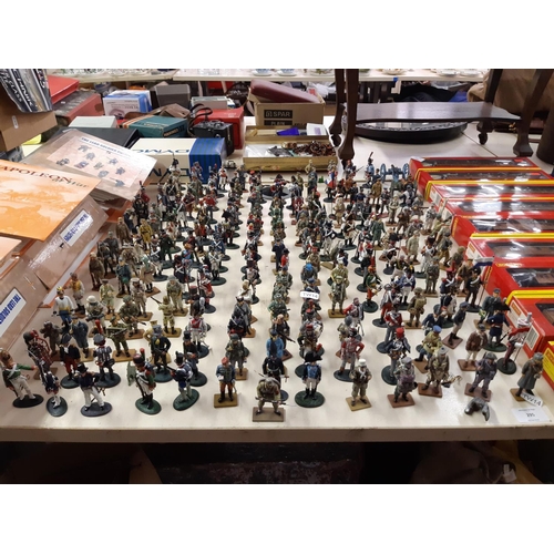 295 - An extensive collection of Del Prado lead figurines to include USSR 1943 infantry soldier, Staff Ser... 